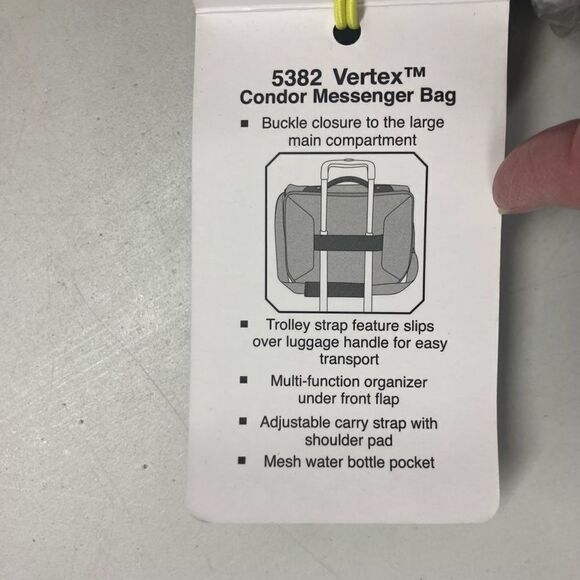 VERTEX 5382 Condor Messenger Bag 18.5X4X12 Black‎ - Picture 10 of 10